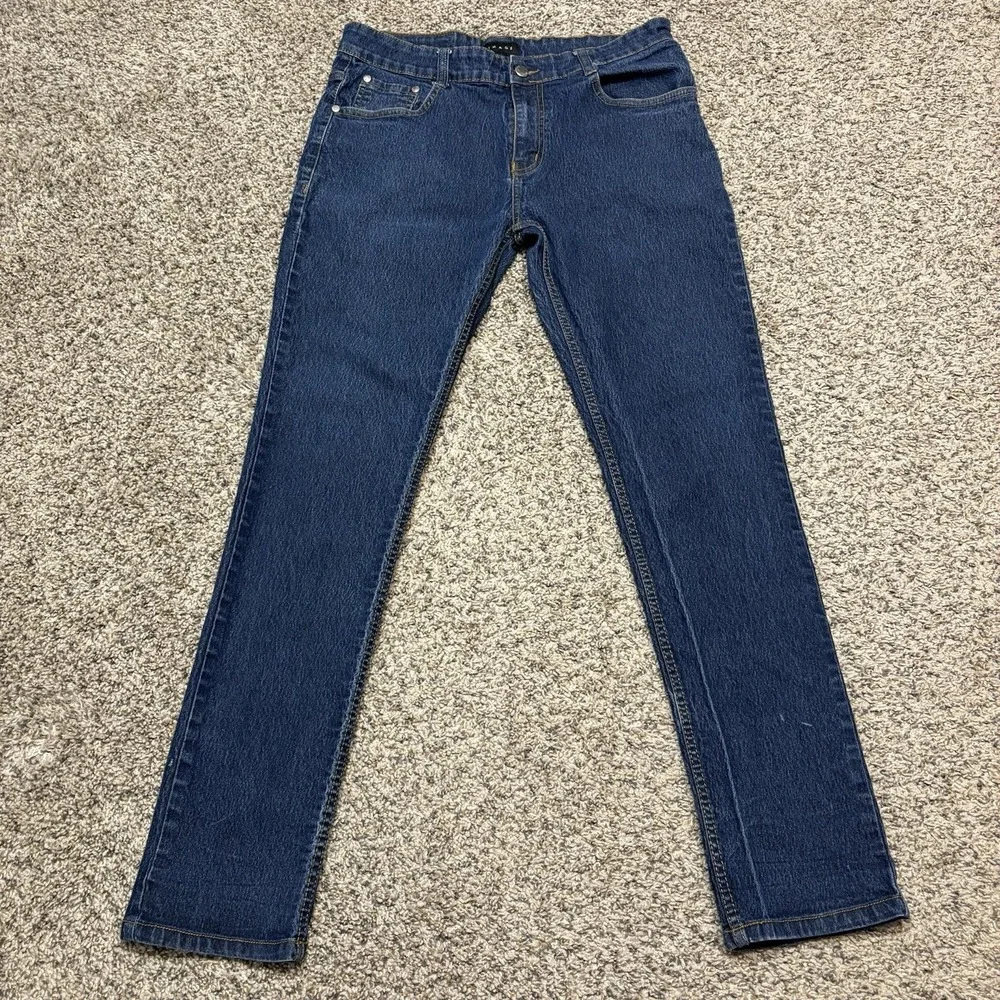 Image Jeans Mens 32x32 Blue Stretch Denim Straight Fit Medium Wash Casual Pants‎